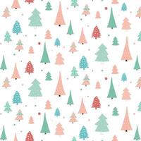 Scandi style Christmas tree pattern background vector