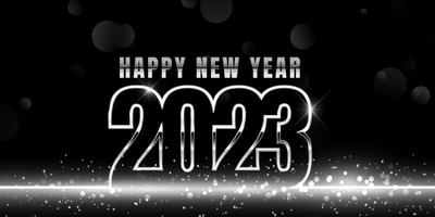 modern happy new year banner design vector