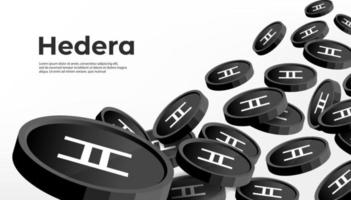 Hedera HBAR cryptocurrency concept banner background. vector