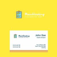 Check list logo Design with business card template Elegant corporate identity Vector