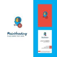 Artificial intelligence Creative Logo and business card vertical Design Vector