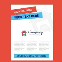 House garage Title Page Design for Company profile annual report presentations leaflet Brochure Vector Background
