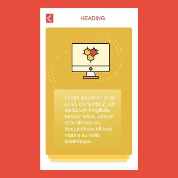 Computer screen mobile vertical banner design design Vector