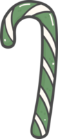 cute Christmas candy cane decoration cartoon doodle hand drawing png