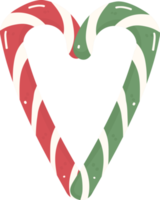 carino Natale caramella canna decorazione cartone animato scarabocchio mano disegno png