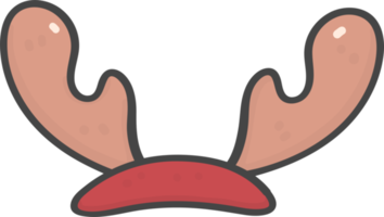 Cute Christmas reindeer Antler head band cartoon doodle hand drawn png