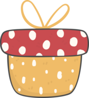 Christmas gift box cartoon doodle hand drawn png