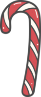 mignon noël canne en bonbon décoration dessin animé doodle dessin à la main png