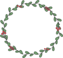 lindo garabato corona de navidad dibujado a mano png