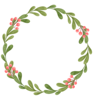 cute Christmas wreath cartoon watercolour png