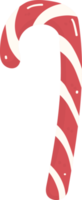 cute Christmas candy cane decoration cartoon doodle hand drawing png