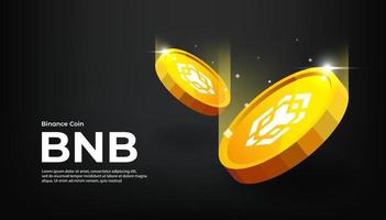 banner de moneda binance. fondo de banner de concepto de criptomoneda bnb. vector