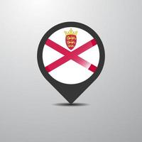 Jersey Map Pin vector