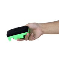 hand holding blackboard eraser png