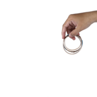 hand holding gold bracelet jewelry png