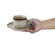 mano sosteniendo un vaso de taza png