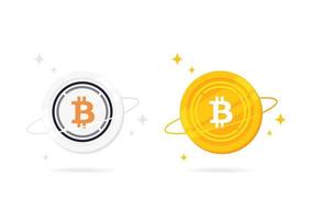 Wrapped Bitcoin Price WBTC coin flat icon isolated on white background. vector