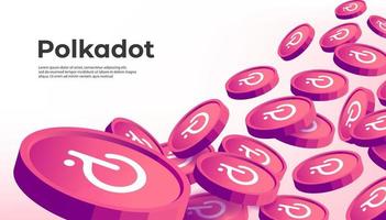 Polkadot DOT cryptocurrency concept banner background. vector