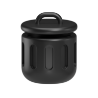 icono de bote de basura 3d png