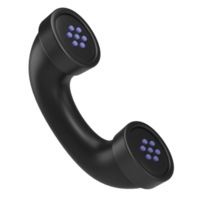 black telephone 3d icon png