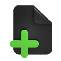 black add sheet 3d icon png
