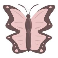 vector de dibujos animados de icono de mariposa rosa. ala volando