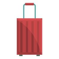 Travel suitcase icon, cartoon style vector