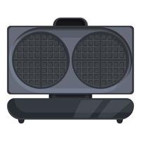 Double waffle maker icon cartoon vector. Machine cooker vector