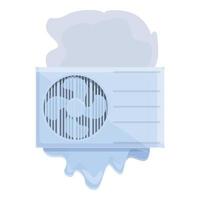 Broken conditioner fan icon cartoon vector. Repair maintenance vector