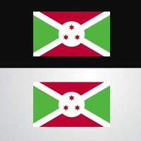 diseño de banner de bandera de burundi vector