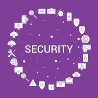 Security Icon Set Infographic Vector Template