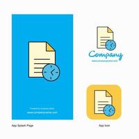 Task on time Company Logo App Icon and Splash Page Design Creative Business App Design Elements vector