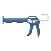 Waterproof silicone caulk gun icon, cartoon style vector