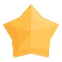 Customer gold star icon cartoon vector. Satisfaction feedback vector