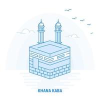 KHANA KABA Blue Landmark Creative background and Poster Template vector