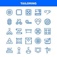 Tailoring Line Icon Pack For Designers And Developers Icons Of Knit Machine Scissors Sewing Buttons Knit Machine Sewing Vector