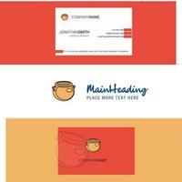 Beautiful Pot Logo and business card vertical Design Vector