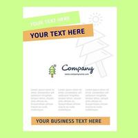 Tree Title Page Design for Company profile annual report presentations leaflet Brochure Vector Background