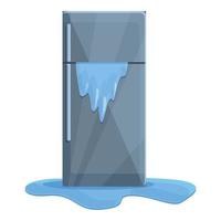 icono de reparación de refrigerador de servicio, estilo de dibujos animados vector