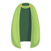 Green forest cloak icon cartoon vector. CApe hero vector