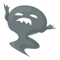 Fear ghost icon cartoon vector. Cute halloween vector