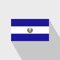 El Salvador flag Long Shadow design vector