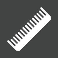 Thin Comb Glyph Inverted Icon vector