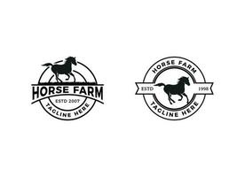 logotipo de carreras de caballos ideal para cualquier tema de empresa relacionado. vector