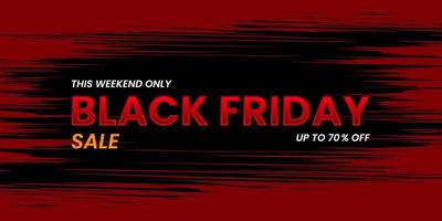 Black Friday sale banner template. Modern and simple design with red, orange and white typography. Use for flyer, banner, promotion, advertising, web, social and ads vector