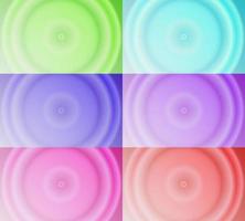 six sets of white radial gradient abstract background. simple, minimal, modern and colorful style. green, blue, purple, pink and red. use for homepage, backgdrop, wallpaper, banner or flyer vector
