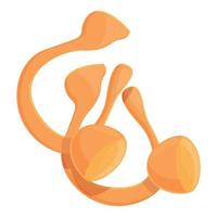 vector de dibujos animados de icono de tapones para los oídos de plástico. protección de tapones para los oídos