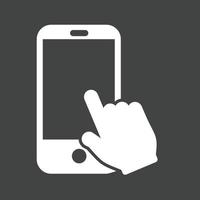 Touch Device II Glyph Inverted Icon vector