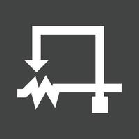 Rheostat Glyph Inverted Icon vector