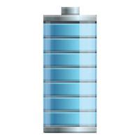 Full battery icon cartoon vector. Energy charge vector